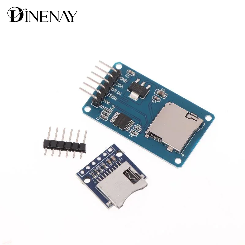 Interfacce SPI del modulo lettore di schede Mini TF da 2 pezzi con chip convertitore di livello 5 V/3,3 V per KIT fai da te