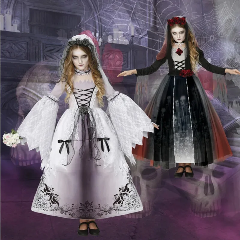 

Limited Halloween Cosplay Girl Ghost Bride White Dress Cosplay Vampire Dress Dress Costume