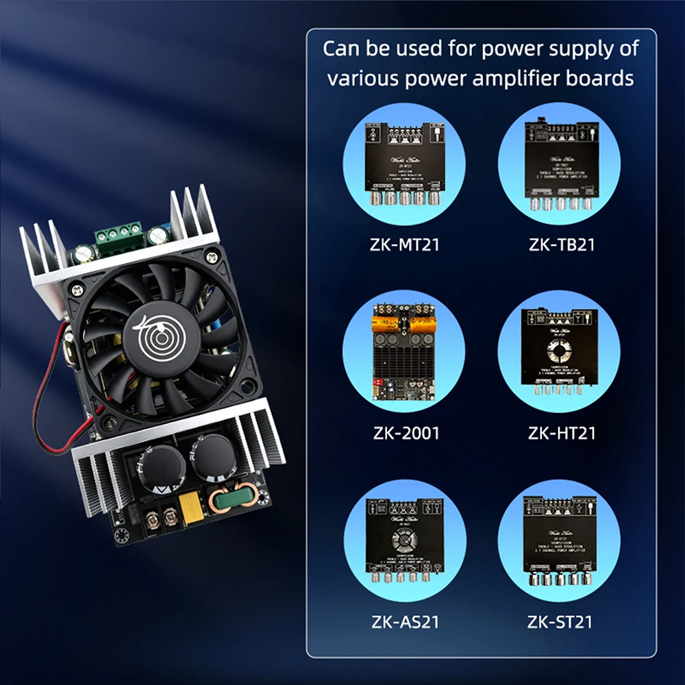 LLC Hochwertiges Isoliertes Schaltnetzteil AC 220V zu DC 48V 800W Einstellbares Geräuschloses 17A Netzteil für Verstärker – Detail 11