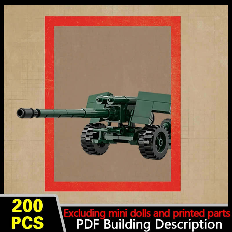 PL-66 152 mm Cannon Model MOC Building Bricks War Equipment Modular Technology Gifts Holiday Assemble Children Toys Suit