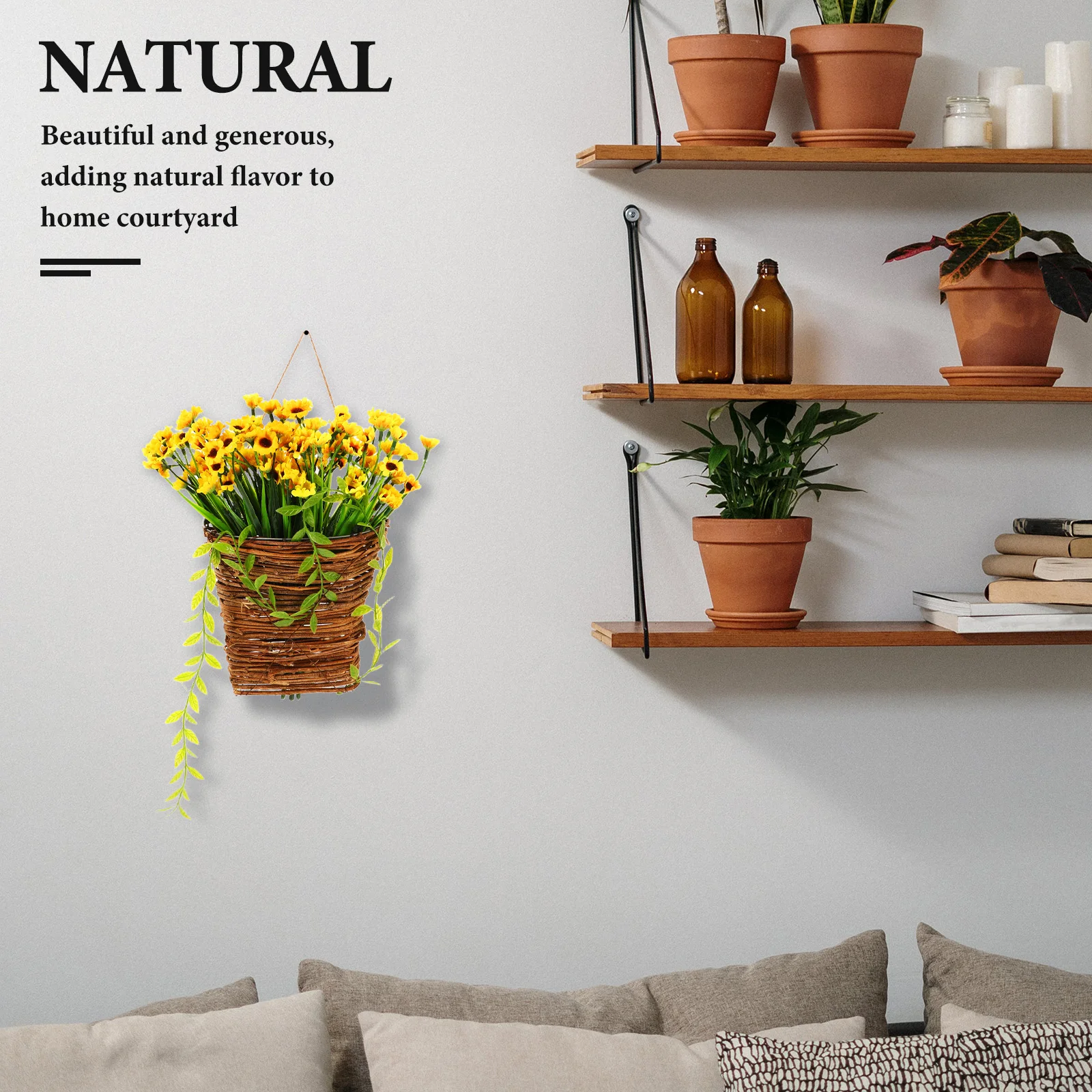 

Artificial SunflowersFloral Centerpieces for Wall Decor Fall Arrangement Lifelike Design Plastic Flowers Vase Indoor Outdoor Use