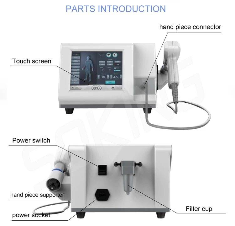 Physiotherapy Erectile Dysfunction Portable Shock  Wave Machine 6 bar