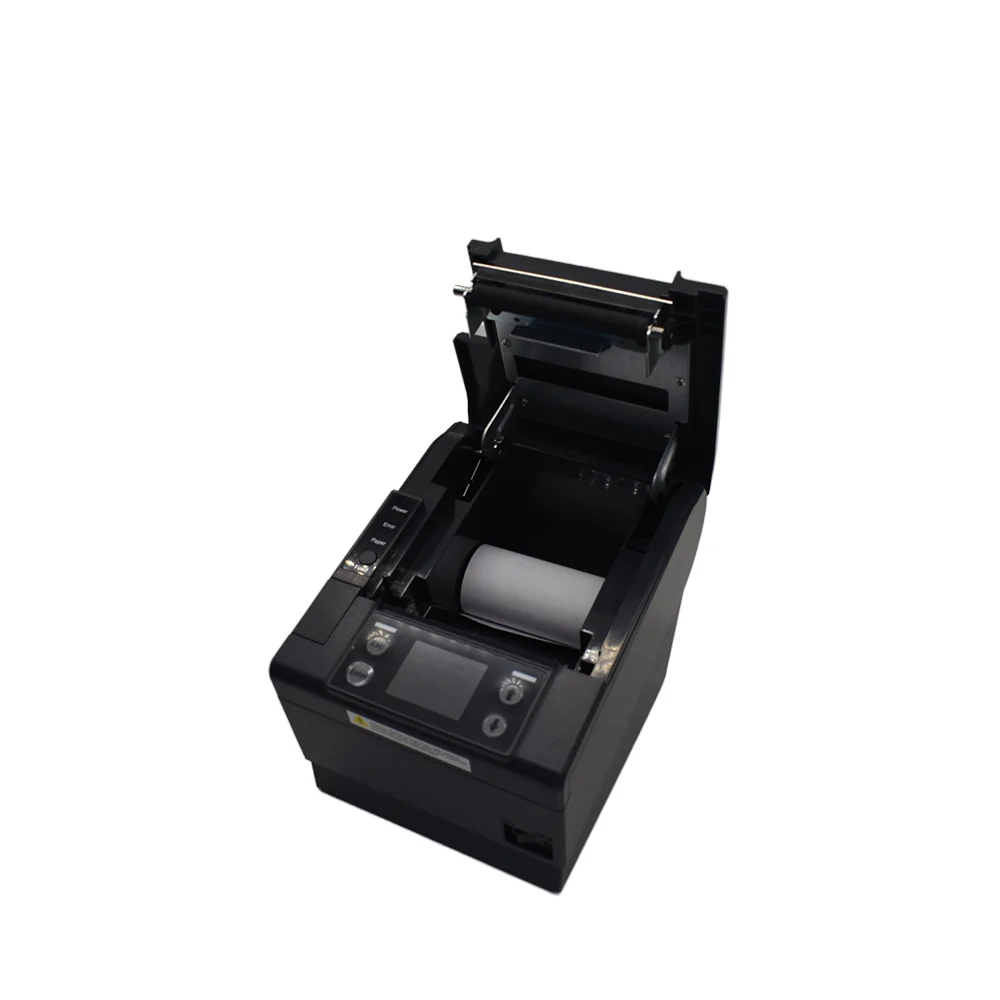 MQTT خادم طابعة الإيصالات الحرارية 80 مللي متر محول الطاقة واي فاي Pos سحابة طابعة شاشة LCD 12 أشهر 250 مللي متر/ثانية