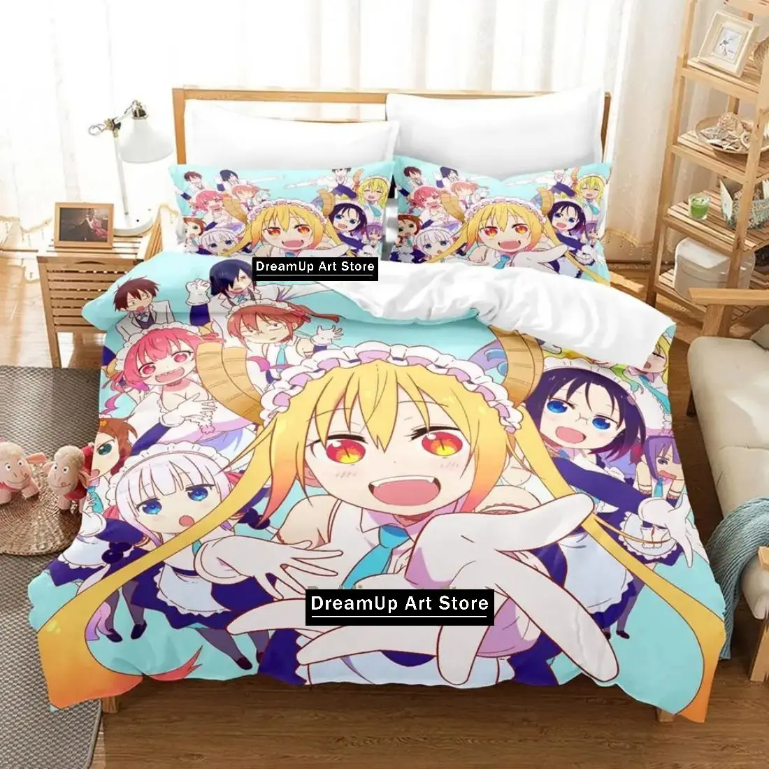 3D Print Miss Kobayashi's Dragon Maid Bedding Set Boys Girls Twin Queen Full Size Duvet Cover Pillowcase Bed Adult Bedroom