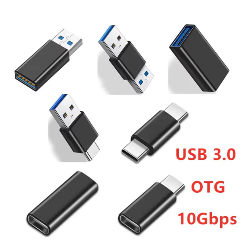 Универсальный адаптер USB 3.0 OTG типа C, конвертер USB C «папа» на USB-A «папа-мама» для Macbook Huawei Samsung Xiaomi Разъем
