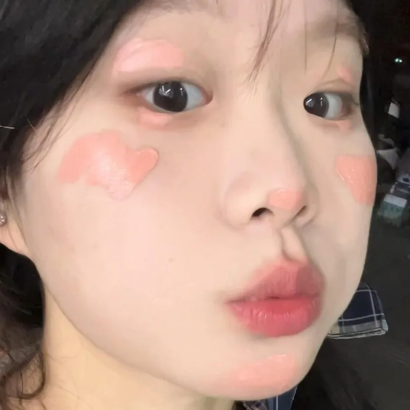 Fard à joues liquide Double tête avec brosse à colorant étourdi, bâton de fard à joues mat naturel à faible saturation, teinte Rouge, maquillage de Style coréen
