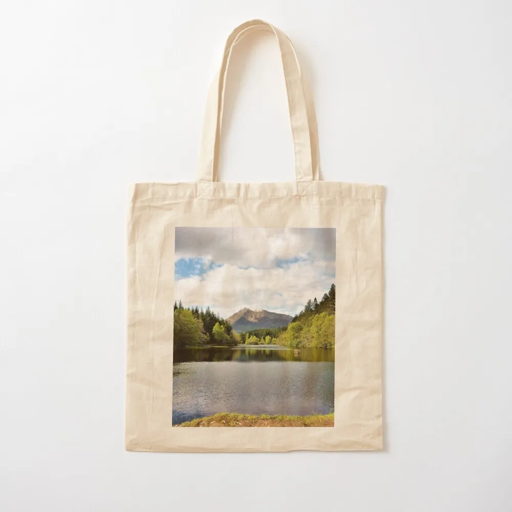

View from Glencoe Lochan Tote Bag tote bag custom Beach bag Women's shopper Canvas Tote