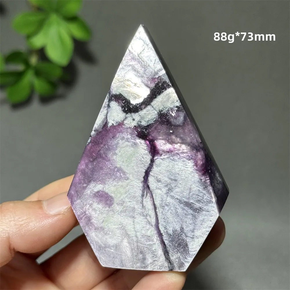 Natural Gemstone Purple Lepidolite Free-Form Torch Home Feng Shui Decorative Gift  Healing Spiritual Meditation Witchcraft