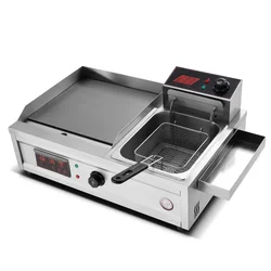 Electric Griddle Commercial Gas Griddle Fryer All-in-one MachineTeppanyaki Frying Pan Kanto Boiled Noodles fryer Oden