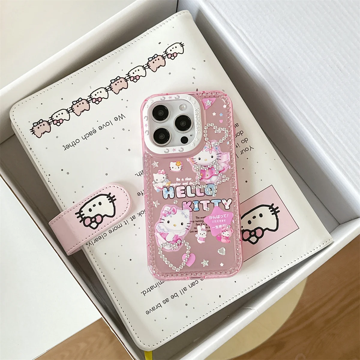 

Sanrio Hello Kitty pink aircraft illustration Phone Case For MagSafe iPhone 16 15 14 13 Pro Max Case Cute Sweet cartoon Cover