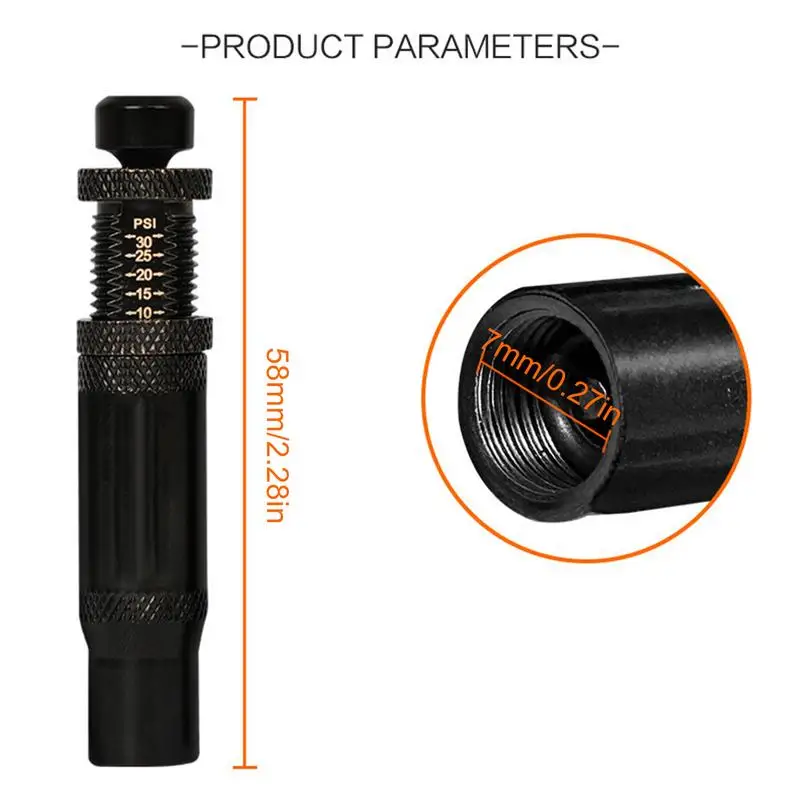 Automatic Tire Deflator Adjustable Offroad Accessories Valve Stem Kit 4 Pieces 4x4 Spin-on Tire Inflator Tool 10-30 PSI