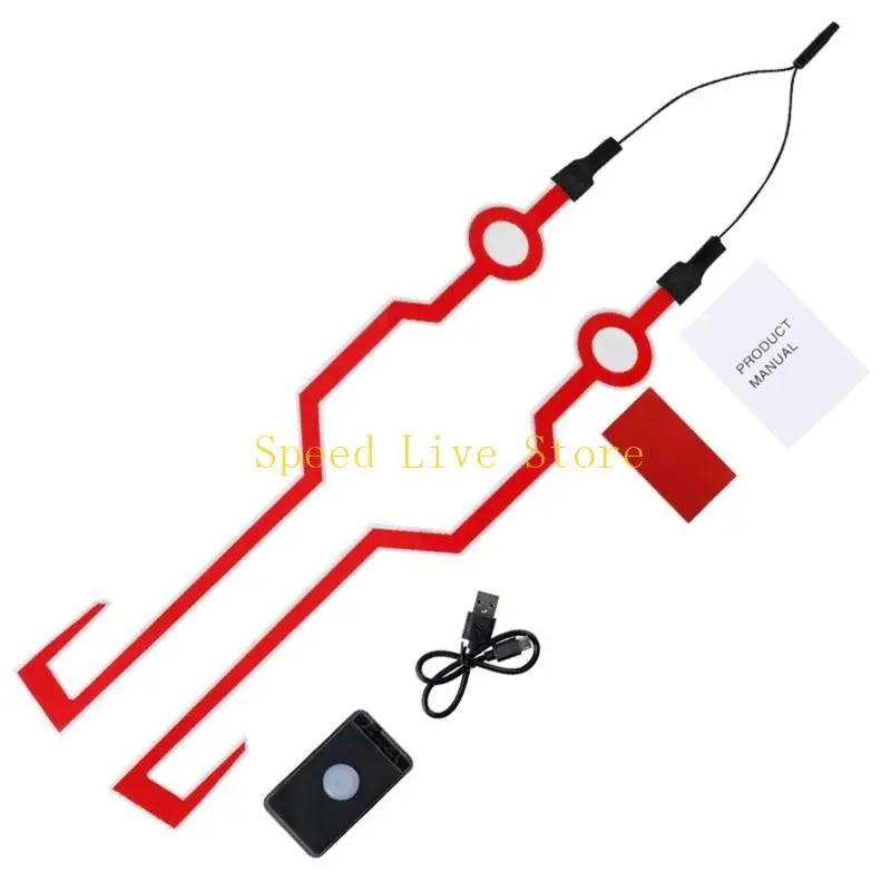 

547C Helmet LED Cold Light Bike Helmet Lamp Bar Luminous Sticker