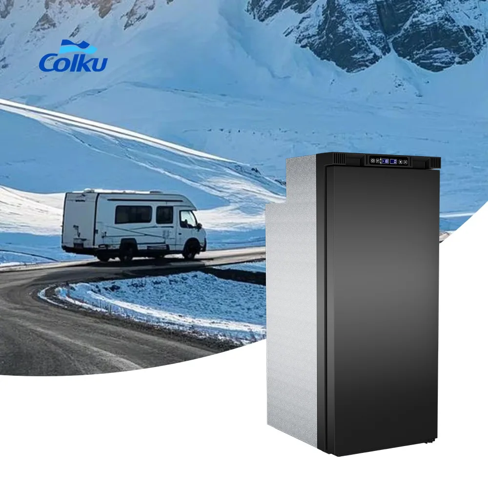 

RV Refrigerator,Portable Refrigerador 90L Built in Upright Fridge 12V Refrigerator for Car Rv