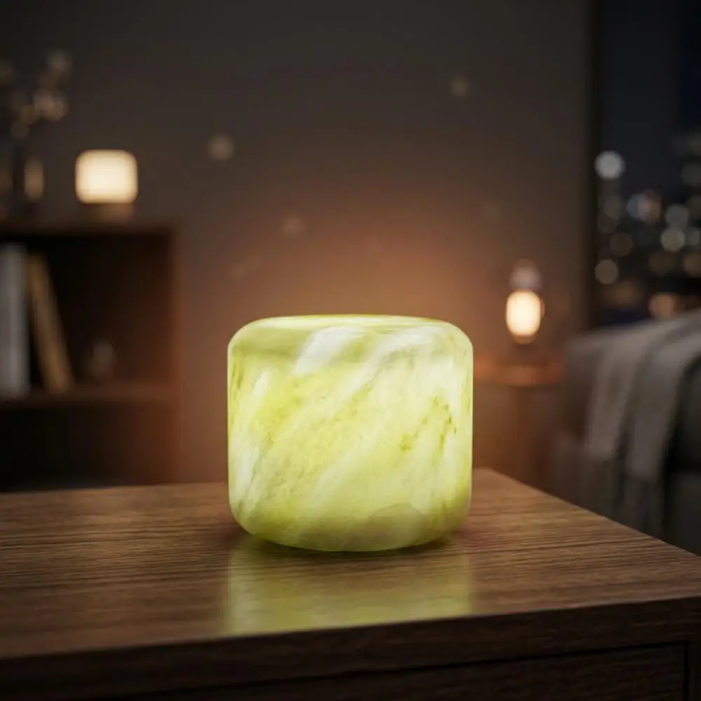 Elegant Marble Touch Control Lamp USB Rechargeable Dimmable Warm LED Bedside Table Lamp For Bedroom Home Decor Multi-color