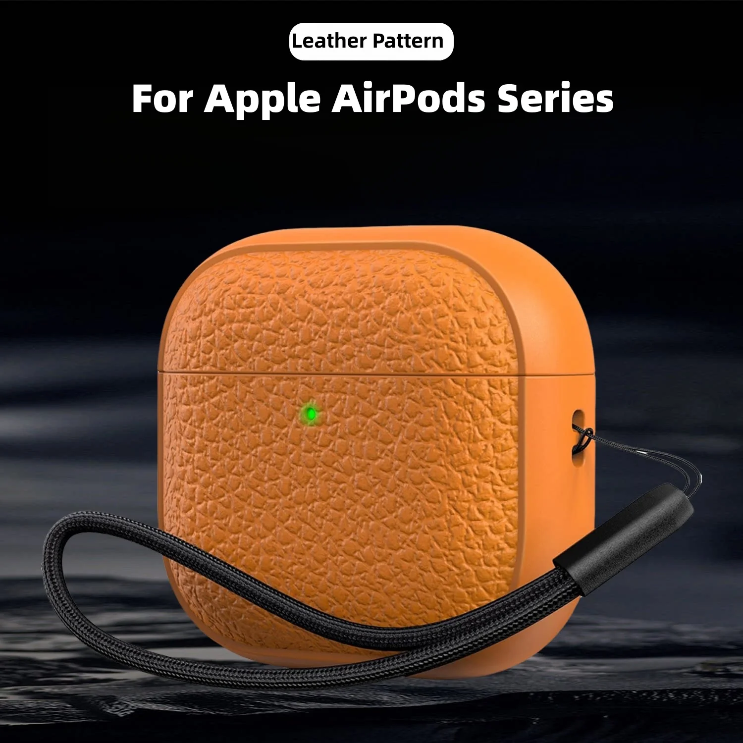 2026 Neu für AirPods 5 Hülle【Lederähnliches Design】 Schutzhülle für AirPods Pro 3/4/5/Pro/Pro 2 3 mit Lanyard Kopfhörerhülle – Detail 2