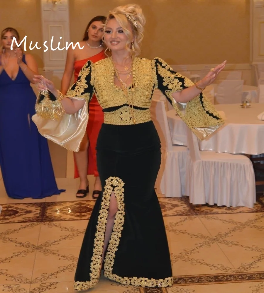 Traditionelles algerisches Ballkleid 2025, elegantes arabisches Kosovo-Abendkleid, Kaftan, marokkanische formelle Zeremonie, Partykleider, individuell gestaltet