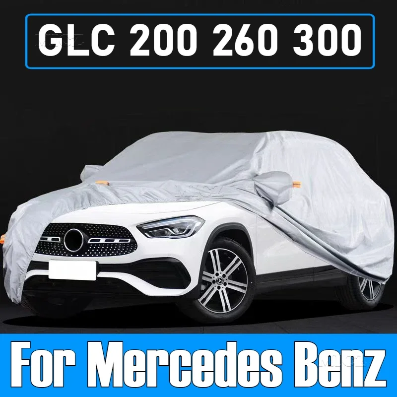 For Mercedes Benz GLC 200 260 300 Accessories Full Car Covers Snow Ice Dust Sun UV Shade Cover Oxford Cloth Car Outdoor Cover