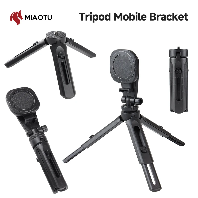

Magnetic Phone Tripod Stand for Live Streaming, Extendable Adjustable Height for TikTok YouTube Vlogging Selfie Outdoor
