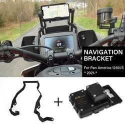 Mobiele Telefoon Houder Draadloze Oplader Voor Pan Amerika 1250 PA1250 RA1250 2021 2022 Navigatie Gps Plaat Beugel Passen Accessoires