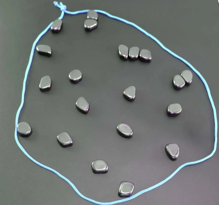 مغناطيس حجر المغناطيس الأسود غير المنتظم المصقول كتلة مغناطيسية متعددة الوظائف تخفيف التوتر العلاج التفاعل اللعب مغناطيس الثلاجة #4