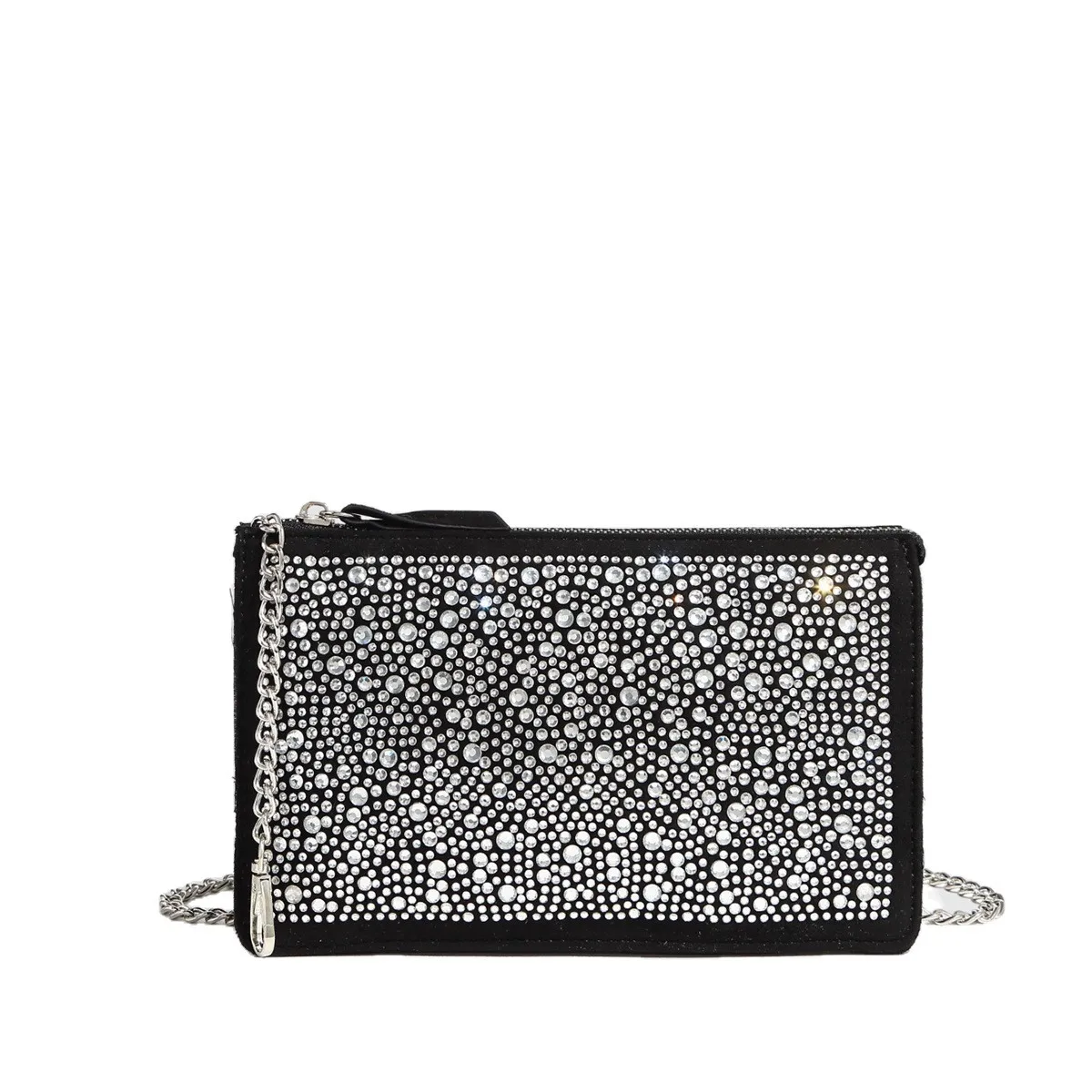 

2025 Korean version casual small diamond small square bag double-layered shoulder cross-body underarm women's bag