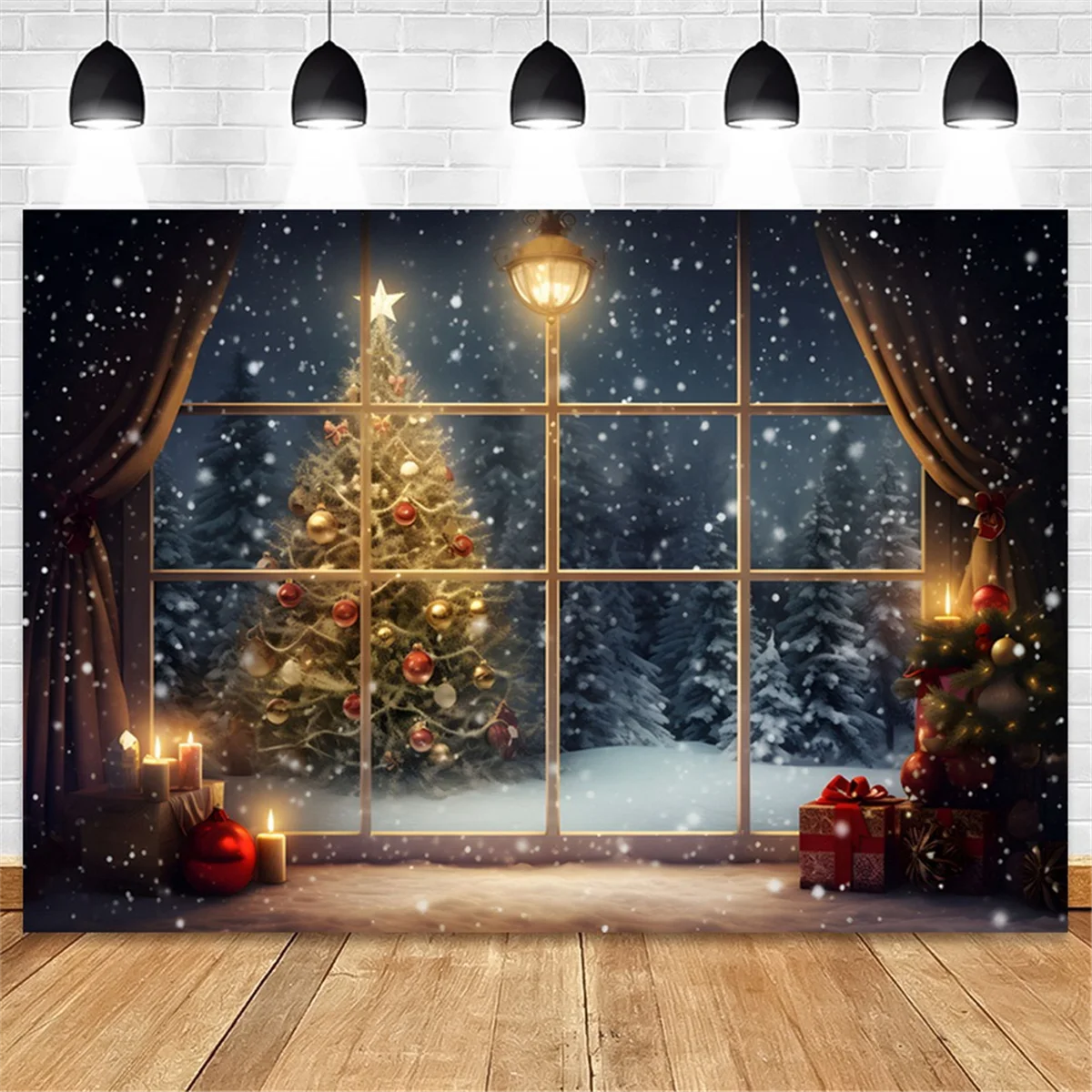 효율적인 210X150cm 크리스마스 배경 천, A