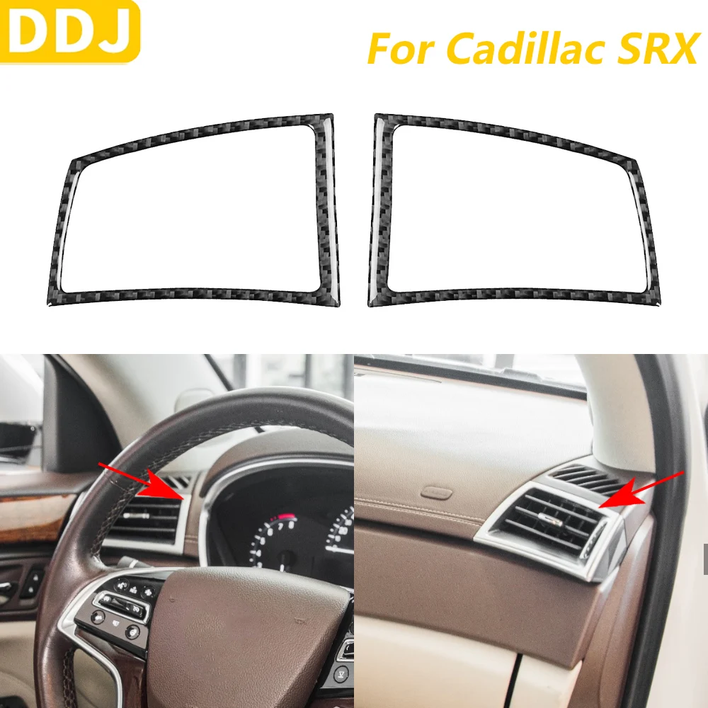 

Для Cadillac SRX 2010-2016 углеродное волокно, обе стороны приборной панели, вентиляционная панель, накладка, автомобильные аксессуары, внутренняя наклейка
