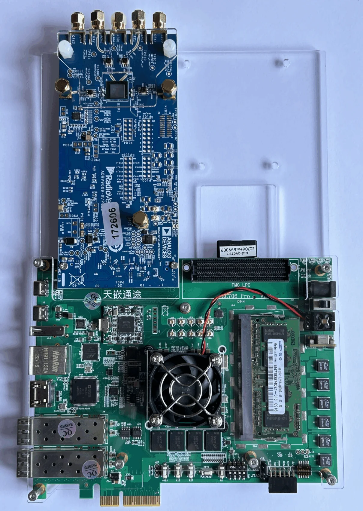 Rádio Development Board, alta velocidade, alta largura de banda, software, ZC706 + ADRV9009