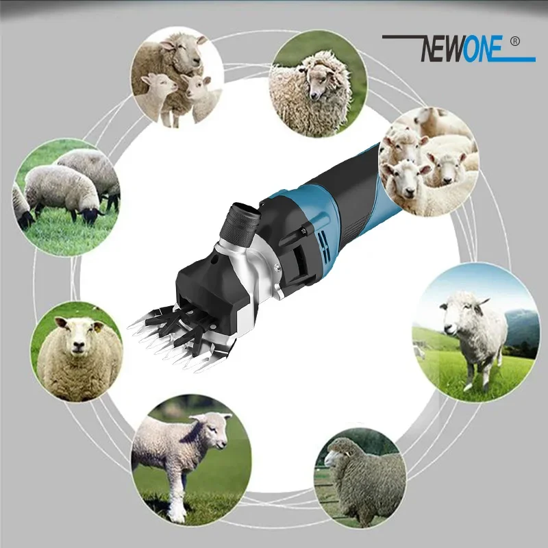 1600W Electric Wool Scissor Trimmer Tool Pet Clipper Sheep Goat 1300W Shears Machine with 5M super long cable 6 Gears Speed