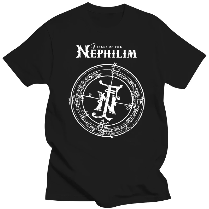 Fields Of The Nephilim Classic Logo 100% Cotton Licensed FOTN Tops Tee T Shirt T-Shirt Street Wear Fashion