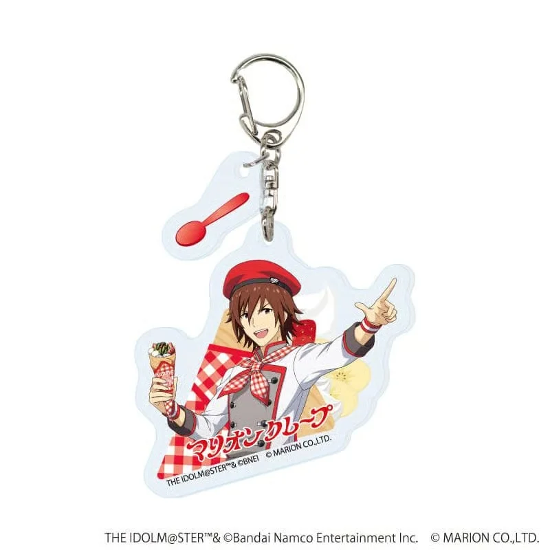 THE IDOLM@STER SideM Touma Amagase Marion Crepes Acrylic Pendant Keychains Include a small spoon-shaped accessory as an extra