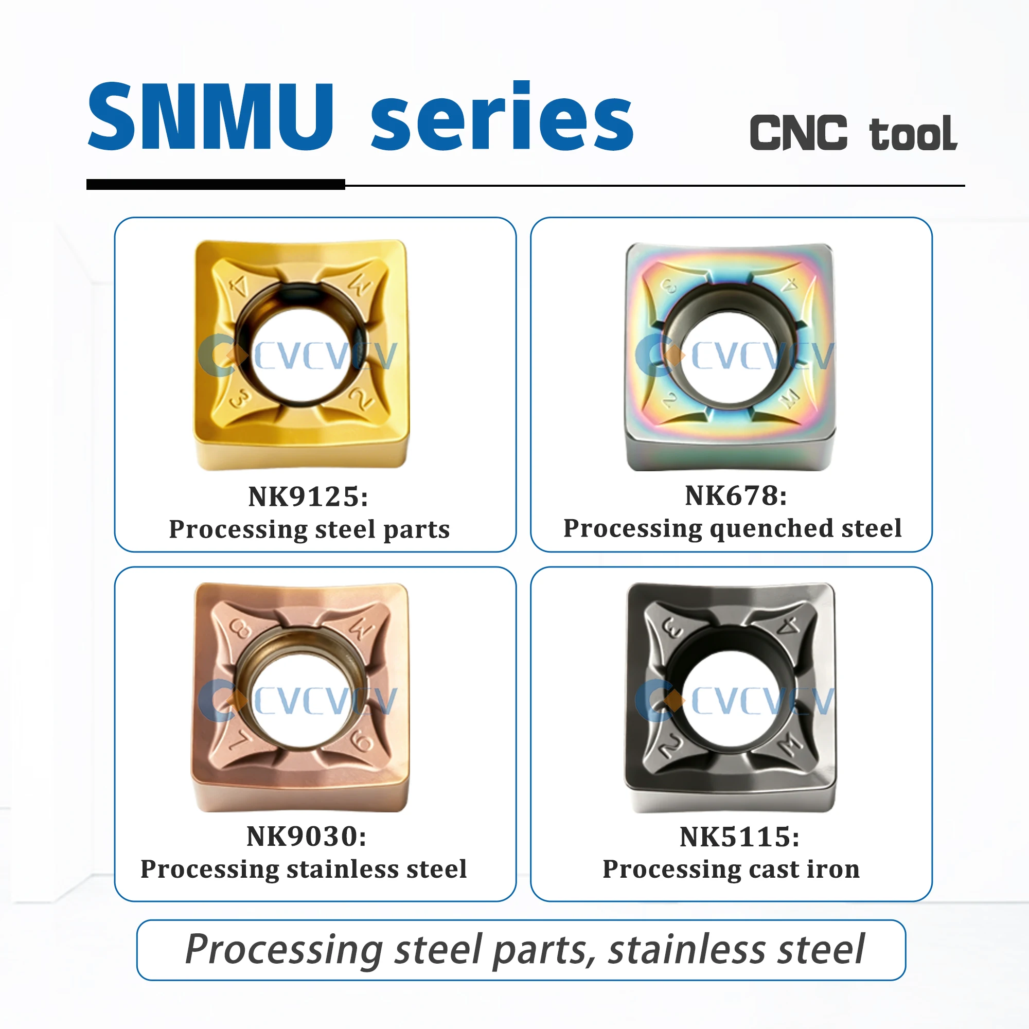 SNMU Series Milling Blade SNMU1206ANEN-GM SNMU1206ZNEN-GM Fast Feed Milling Machine Insert Heavy Cutting Inserts Rough Machining