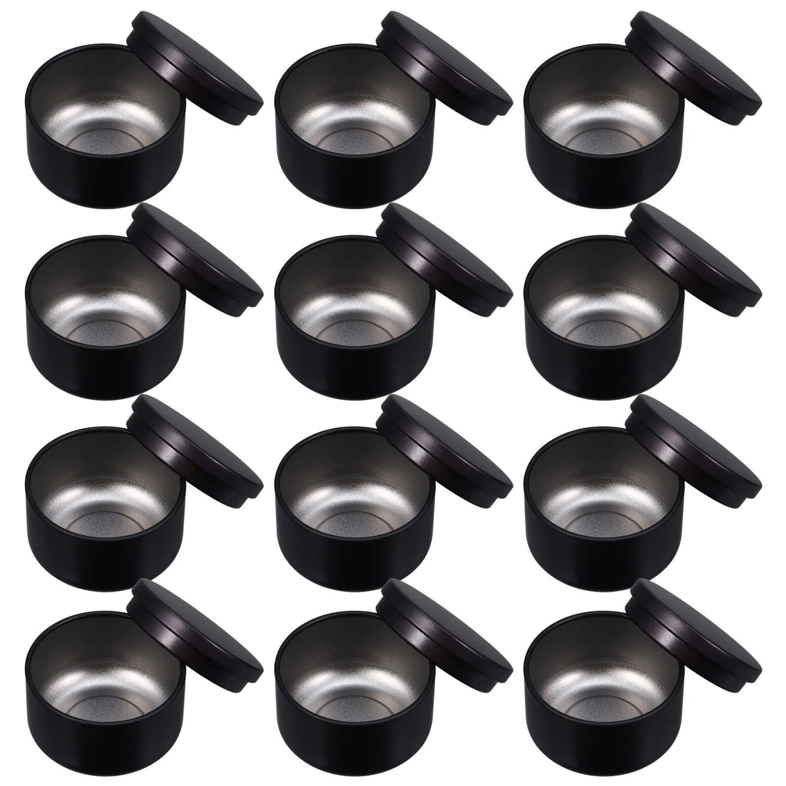 

12pcs Round Tins Diy Jar Container For Jewelry Beads Storage Arts Crafts Organizing Small Items Gift Lip Balm