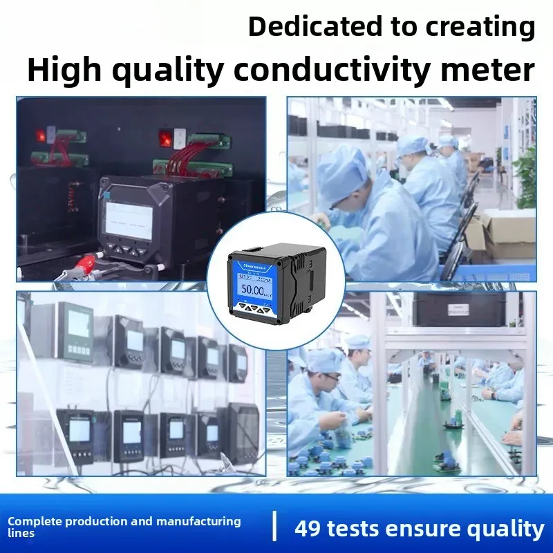 Industrial Online Conductivity Meter Tester Water Quality Measurement EC Value Tester Conductivity Sensor Electrode Probe
