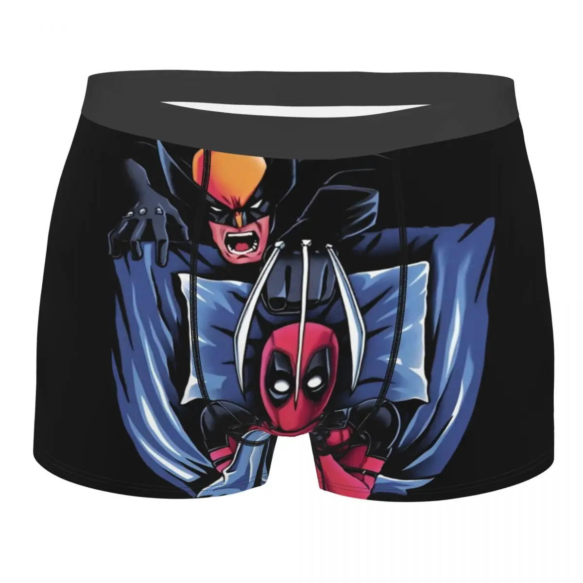 

Боксеры Deadpool & Wolverine вместе, шорты, новый подарок, мужское юмористическое нижнее белье, кошмарное одеяло, трусы, ультра мягкие боксеры