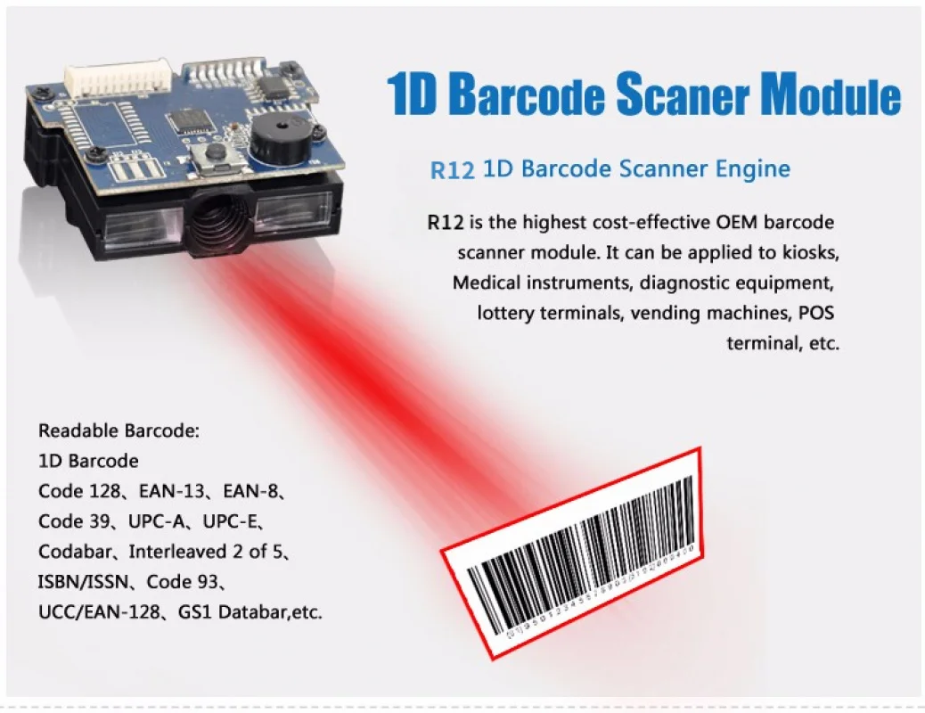 

Embedded 1D 2D Image Barcode Scanner Module CMOS QR USB PS/2 TTL-232 reader engine