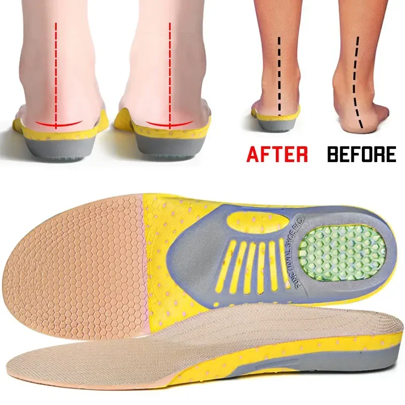 1 pasang sol dalam ortopedi Orthotics kaki datar bantalan sol kesehatan lengkungan dukungan Pad untuk Plantar Fasciitis perawatan kaki sol Orthotics