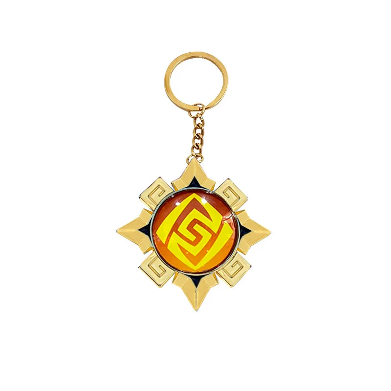 GENSHIN IMPACT New Account Natlan Vision Translucent Element Pendant Anime Cosplay Accessories Keychain Backpack Charm Iansan