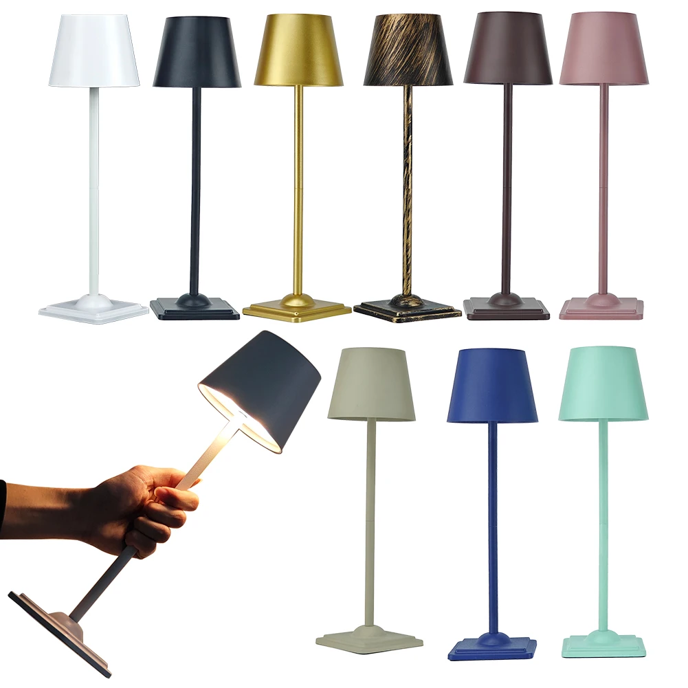 

Cordless Table Lamp Small Night Light USB Rechargeable Dimmable Sleeping Light Touch Control 3 Light Colors for Outdoor Camping
