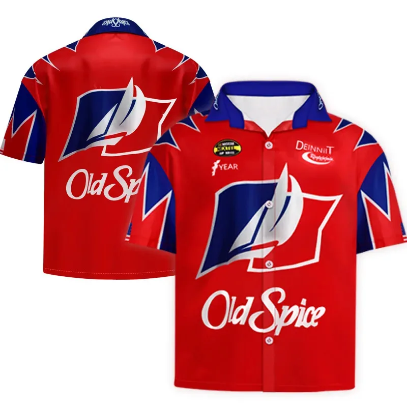 Movie Ricky Bobby Cosplay Uniform Racing Wear Top Pants Man Halloween Carnival Outfits fy1;