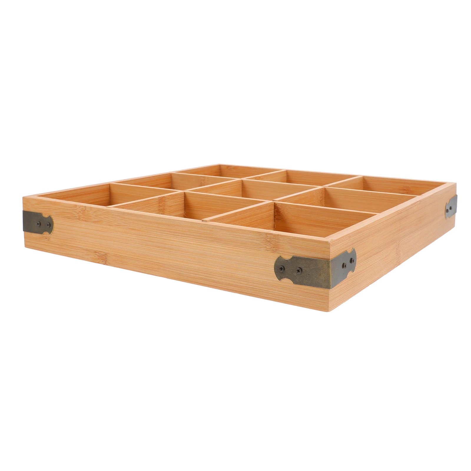 

9 Compartments Bag Storage Tea Bag ganizer For Counter Box 93x93x4cm Dried Fruit ganizer Compact Size Wooden Packet Holder Tea