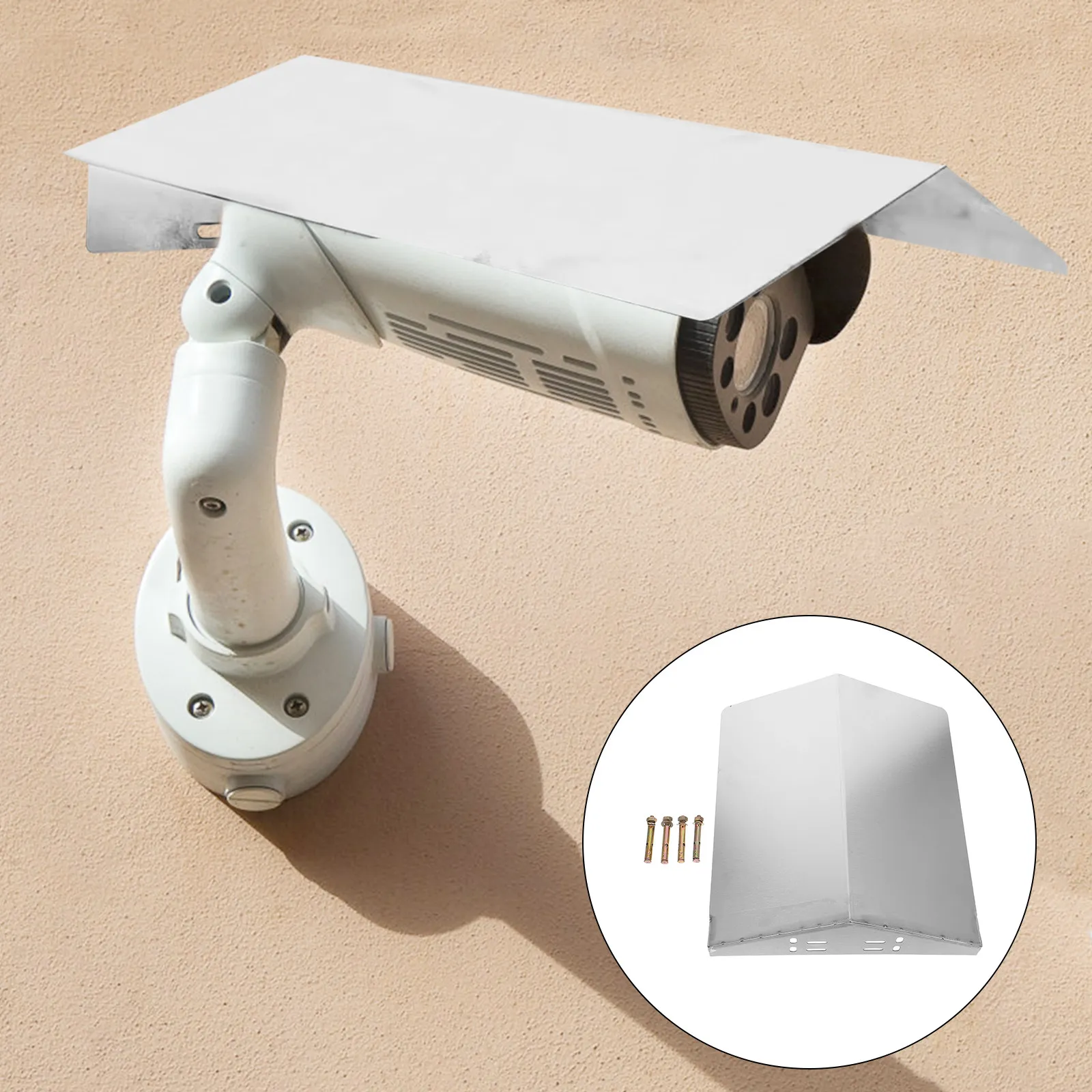 Universal Stainless Steel Outdoor Camera Cover 11.81 Inch Rain Dust Sun Shield for Dome Bullet Security Cctv Cameras