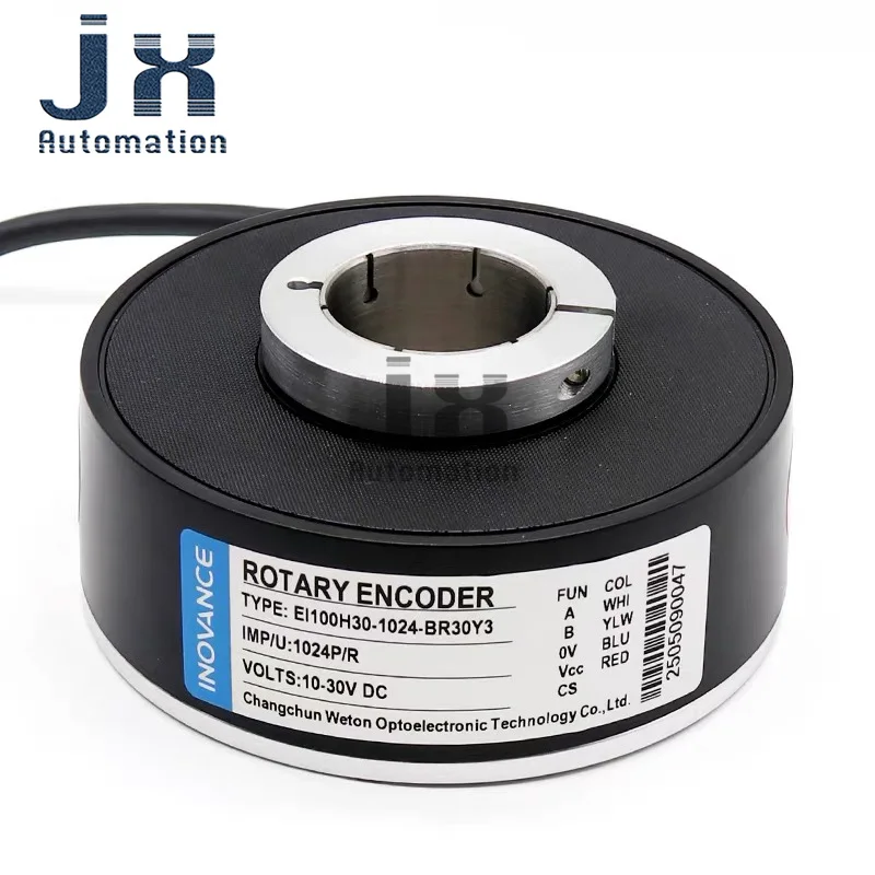 Changchun Weton EI100H30-1024-BR30Y3 Hollow Shaft Rotary Encoder 1024P/R 10-30VDC Incremental Photoelectric Encoder for Motor