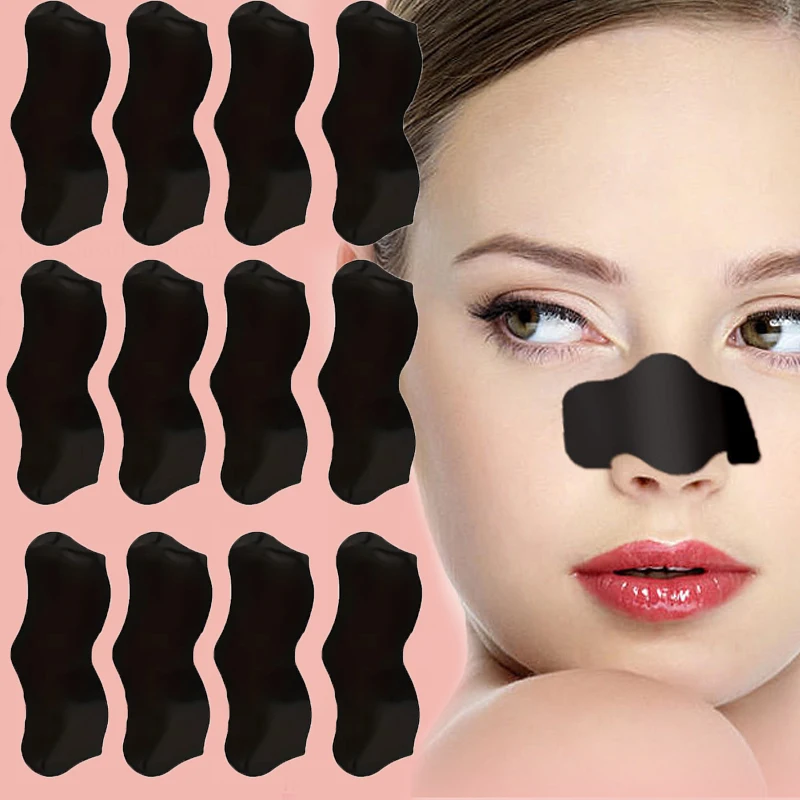50 pezzi detergente naso naso punto peel off adesivo maschera per la rimozione di punti neri strisce nasali testa nera viso acne punti bianchi pori