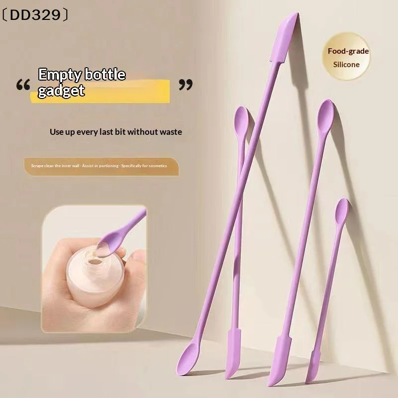 3pcs Silicone Spatula Set Double Head Tiny Scraper For Thin Lotion Bottles Cosmetic Kitchen Tools〔DD329〕