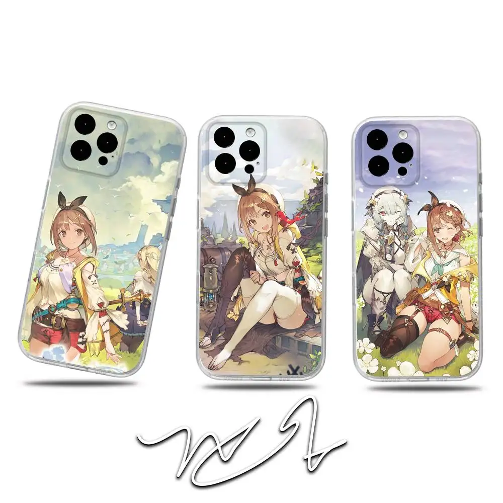

AtelierS Anime Ryza-ES Phone Case For iPhone 17,16,15,14,13,12,11 Pro,Max,Plus,X,XS,XR,SE4,E Mini Transparent Soft Cover
