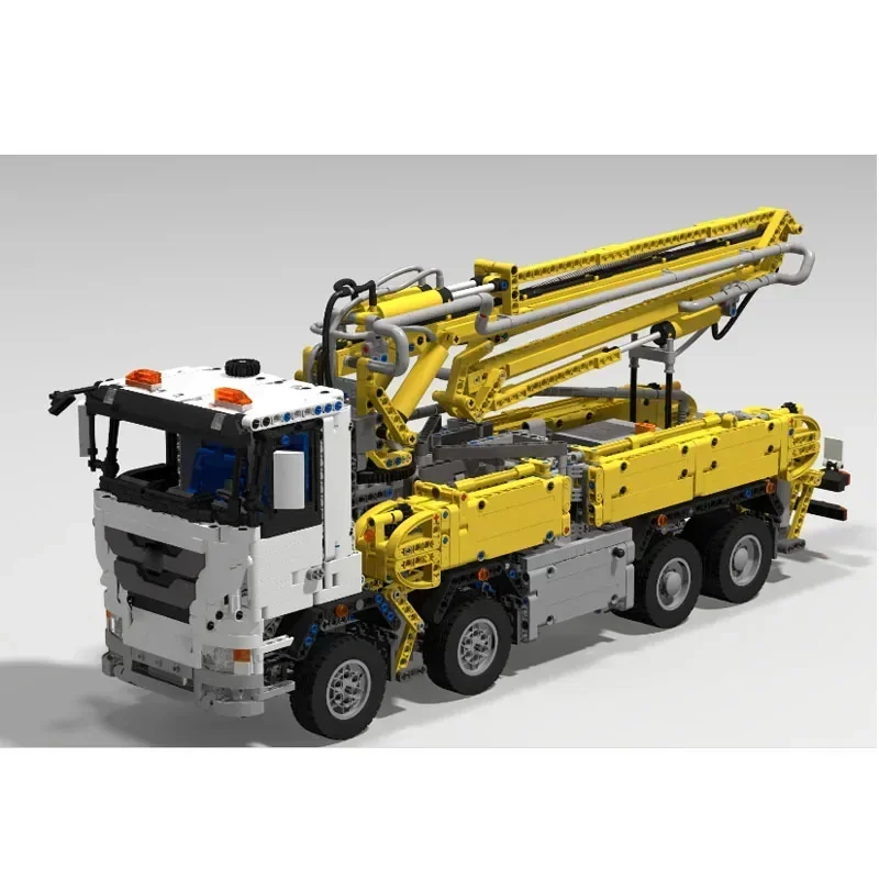 MOC-29716 Electronic RC City Building Concrete Pump Truck Engineering AssemblyBuilding BlockModel 4120 PartsKidsBirthdayGiftToys