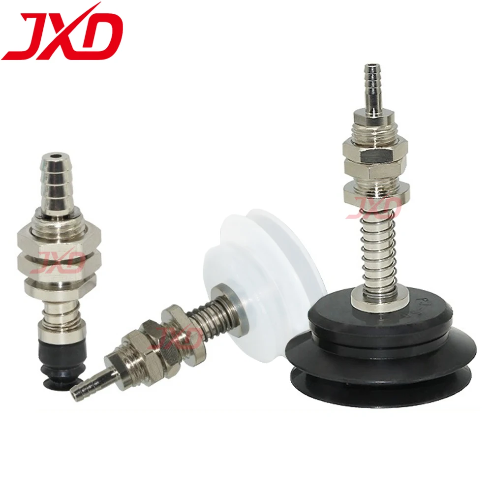 JXD Qilike PBFS Series PBFS-06/08/10/15/20/25/30/35/40/50 Black NBR Double Layer Buffer-Type Suction Cup Fitting Set