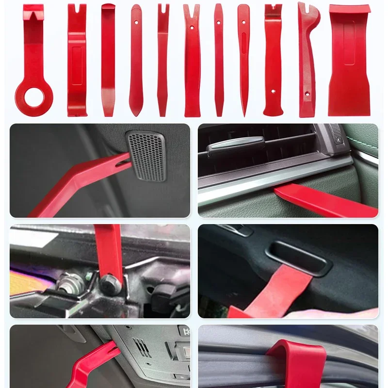 Portable Car Panel Removal Tool Auto Panel Door Audio Trim Removal Kit Clip Pliers Fastener Remover Pry Car Disassembly Tools