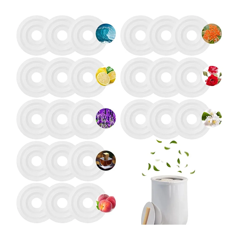AT19-Replacement Fragrance Disc 8 Flavors 24 Pcs For Towel Warmer Bucket Scented Pad Aroma Tablet
